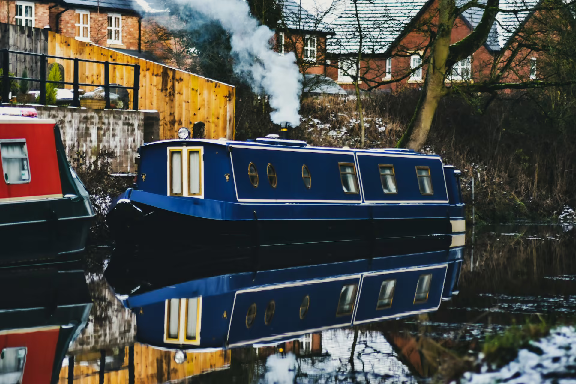 Hausboot am Liegeplatz