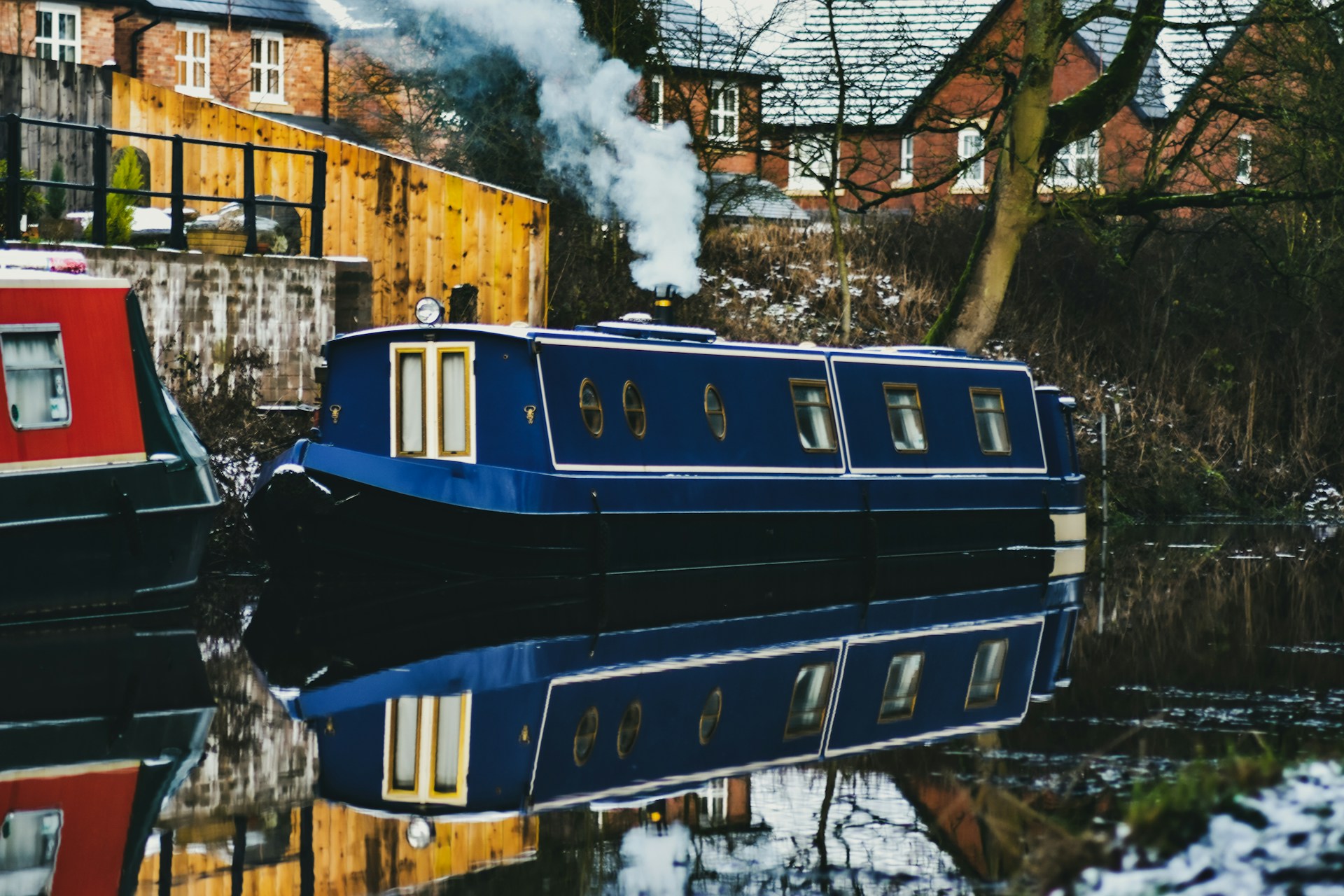 Hausboot am Liegeplatz